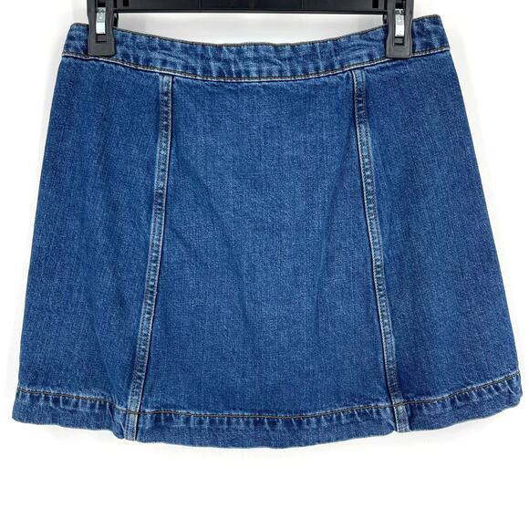 Moto Topshop Jean Mini Skirt Blue Size W28 - Picture 2 of 5